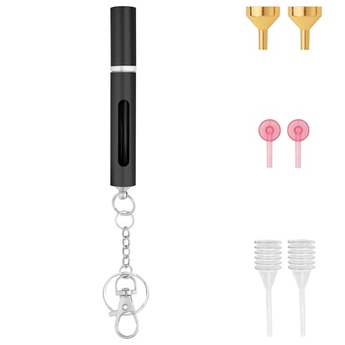 Image of lukasuo 5ML Portable Travel Perfume Bottle Rrefillable Set,Mini Cologne Travel Bottle Keychain,Empty Perfume Atomizer for Women Men (Travel Perfume Bottle Rrefillable 1)