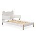 Storkcraft Teddy Bear Toddler Bed (White with Driftwood) - GREENGUARD Gold Certified, Includes Toddler Safety Guardrails, Fits Standard Crib & Toddler Mattress, Stylish 2-Tone Design