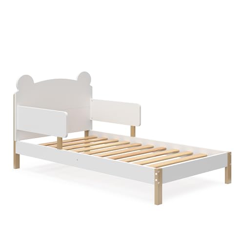 Storkcraft Teddy Bear Toddler Bed, White with Driftwood by Storkcraft - Image 7