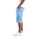 Cargo Shorts for Men Below Knee Drawstring Elastic Waist Mens Cotton Shorts with Pockets Lightweight Fashion Hiking Short Pants Plus Size Summer Construction Capri Tactical Short Sky Blue-XXL