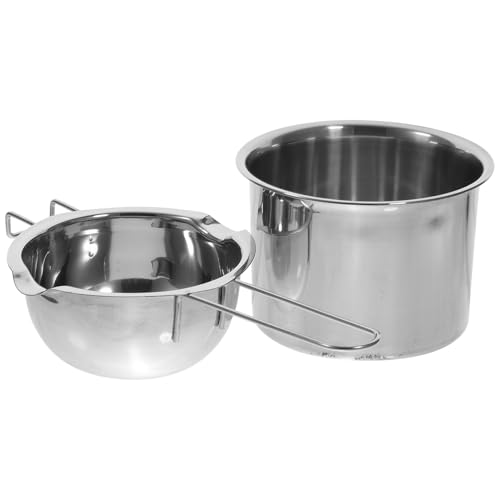 Garneck 304 Steel Melting Pot Double Boiler for Stove Top Wax Melter for Home Use Easy to Clean Space Saving