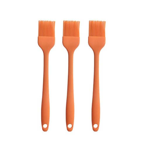 JYYHSF Silicone Basting Brush, 3-Pack (Orange)