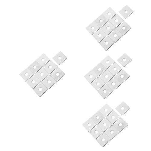 Holibanna 40pcs Square Washers Heavy Duty Flat Washers for Automotive and Industrial Use Plate Fasteners for Home Repairs