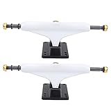 VGEBY Skateboard-Achsen, 2 Stück, Professionelle Ahorn-Skateboard-Achsen, Integrierte Skateboard-Radhalterung, Ersatz, Perfektes Werkzeug für Outdoor-Sportarten, Skateboarden (White)