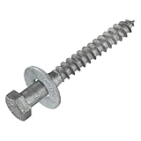 3/8 x 4 (50 Pack) Lag Screw Kit, 50 Screws and 50 washers, Hot Dip Galvanized, Meets ASME B18.2.1 Industrial/Commercial Grade by Makers Bolt