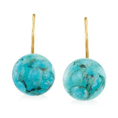 Ross-Simons Button Turquoise Drop...