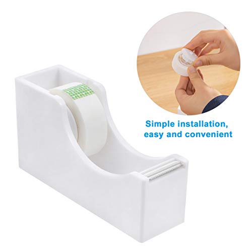 Scicalife Dispensador de fita de plástico, cortador de fita, suprimentos de papelaria para escritóri