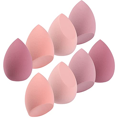 8 Pcs Sponge Blender Beauty Foundation Blending Latex-free Spong,Beauty Foundation Sponges, Basic Mixing Sponge Professional Beauty Makeup Set for Dry & Wet Use