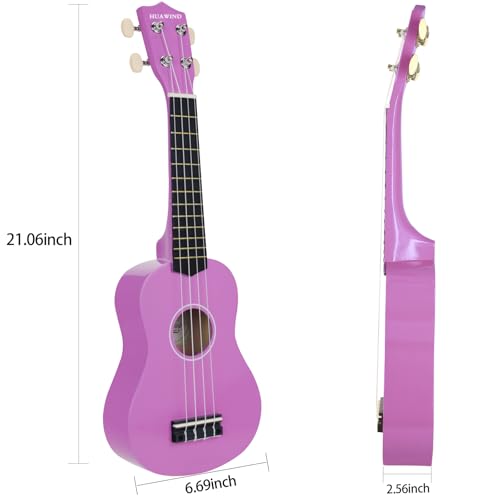 ukulele 21 inch soprano ukulele for beginners hawaii ukelele four string wood uke for starter violet