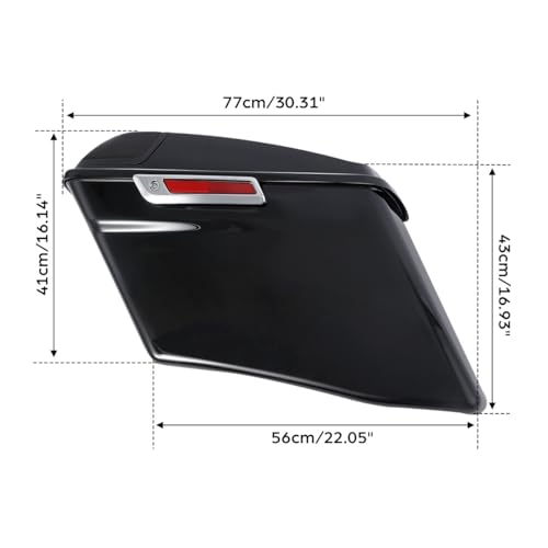 TCMT Alforjas Estiradas 4" con Tapas para Parlantes 5" x 7" para Harley 2014-2024 Touring CVO Road King Road Street Glide miniatura 3