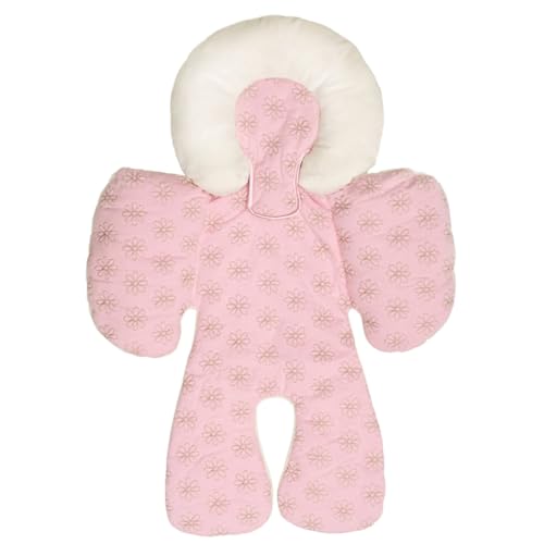 WOHPNLE Forro para Asiento de Cochecito de bebé, cojín Desmontable, colchón de Asiento de algodón con Material Suave y cómodo, cojín Transpirable para Cochecito de bebé (Rosada)