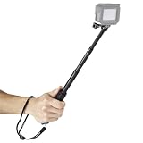Mantona 50 cm duży drążek teleskopowy do GoPro - czarny/niebieski
