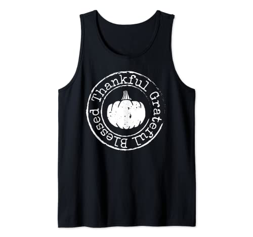 Agradecido agradecido bendito regalo de Acción de Gracias calabaza mamá Nana Camiseta sin Mangas