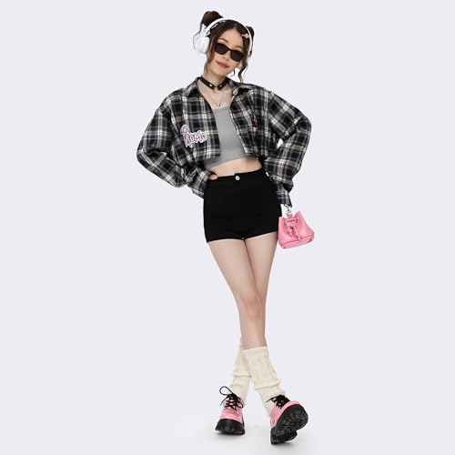 Image of XEPST Knitted Harajuku Leg Warmers Kawaii Leg Warmers Lolita Leg Warmer Socks Gothic Leg Cover Ankle Socks for Women Girls