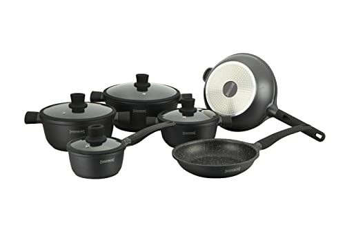 ROYALTY INE_ Juego de batería de cocina con revestimiento de mármol_60 x 37 x 43 cm