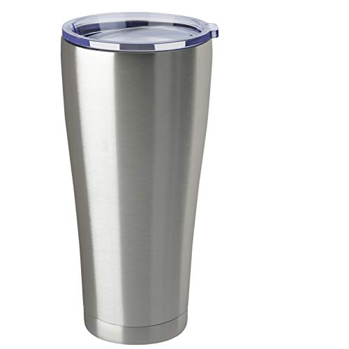 MEWAY 30oz Stainless Steel Tumblers,Vacuum Insulated Cups Double Wall Large Tumbler with Lid,Durable Powder Coated Coffee Mugs for Ice and Hot Drink (Silver,1)