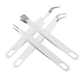 Homoyoyo 4 Stück Teiliges Edelstahl Pinzetten Multifunktional für Basteln Nagelstempel Hobby...