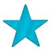Beistle 57027-Turquoise Metallic Star Cutouts, 3-1/2 Inch, 12 Pieces Per Package
