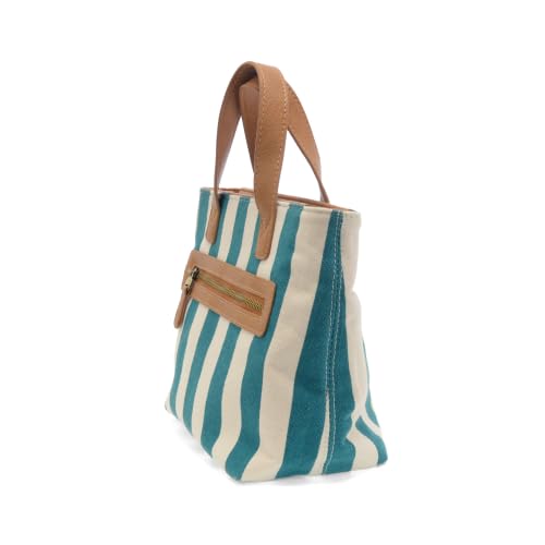 Bolso mini tote de lona con rayas estilo Joy Susan miniatura 3