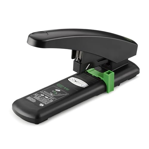 Novus B 40 re+new - Grapadora de bloques sostenible (capacidad de grapado 100 hojas, sistema antibloqueo, parte inferior de plástico y parte superior de metal con revestimiento de plástico 97% de