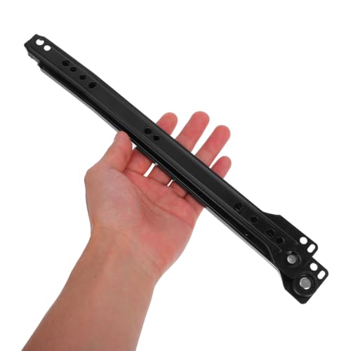 POPETPOP 12 Inch Drawer Slides Bottom Mount : Iron Drawer Replacement Slides for Dressers and Cabinets (Black) by POPETPOP - Used condition - Image 5