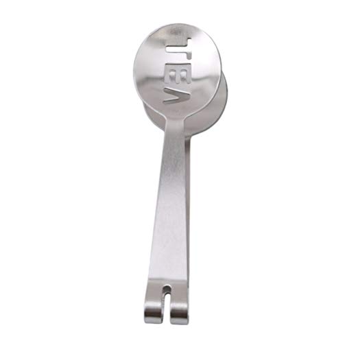 Flybloom 1Pc Stainless Steel Tea Bag Clip Anti-Hot Clamp Tong Tea Accessories Food Clips(Silver Color)