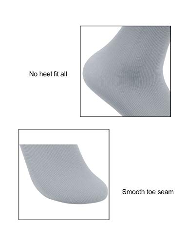 Image of uxcell Women Elastic Selvedge Cuffs Sheer Nylon Crew Socks 2 Pairs