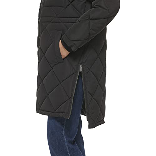 Levi's Women's Soft Sherpa Lined Diamond Quilted Long Parka Jacket (Standard & Plus Sizes), Black, Xx-Large #TOP5