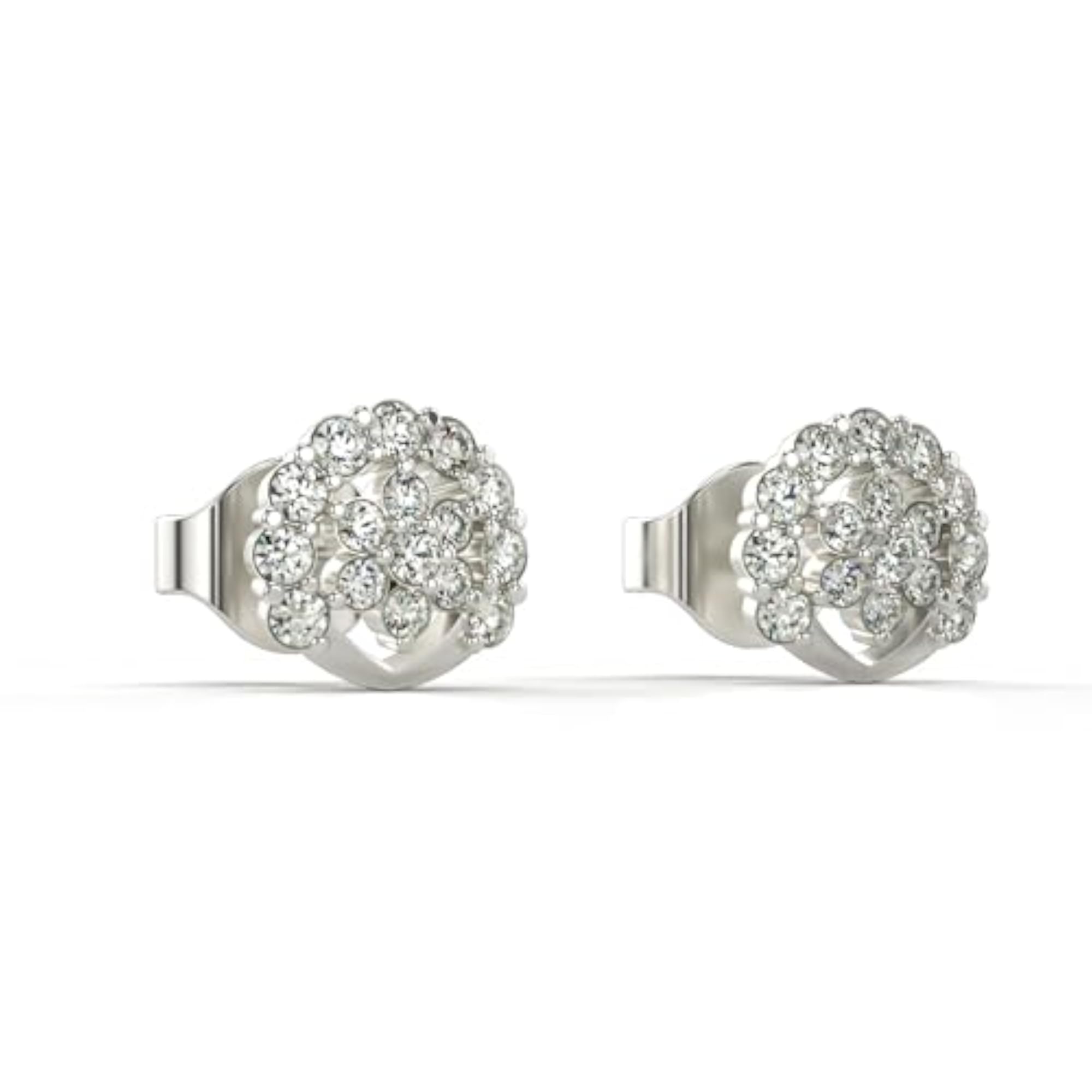 Women's Sterling Silver & Lab Grown Diamond 0.33cts Elegant White Earrings