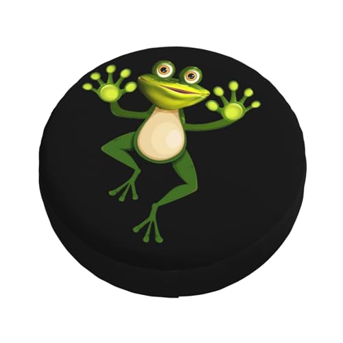 Image of Funny Frog Spare Tire Cover Trailer Tire Covers Weatherproof Wheel Protector Fit for Rv Trailer Truck Travel Trailers Accessories 15 inch Wheel Funny Frog