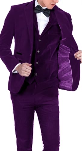 Velvet Slim Fit Men Suit Groomsmen Tuxedos Wedding Prom Velour Mens Suits 3 Pieces ST-XZ0022
