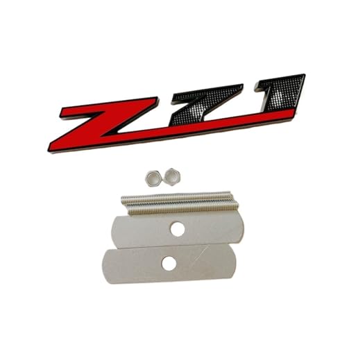 Insignia de Metal 3D Z71, Accesorios de Insignia, Pegatina for Parrilla Delantera de Coche(Grill Red Black,90mm)