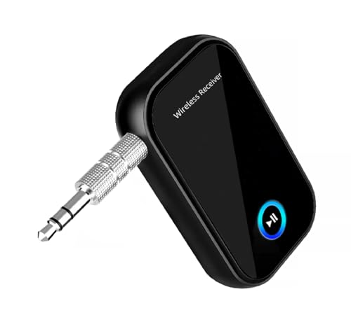 Boannice Receptor Bluetooth 5.0,Adaptador Bluetooth 3.5mm AUX Jack,Adaptador de Audio Inalámbrico de Baja Latencia para Coche Stereo,Sistema Home Stereo,Auriculares con Cable