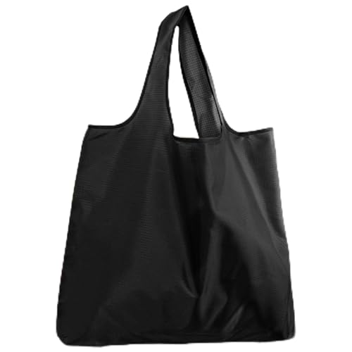 Sacolas de compras reutilizáveis dobráveis laváveis na máquina Bolsa de compras de proteção ambiental, Preto