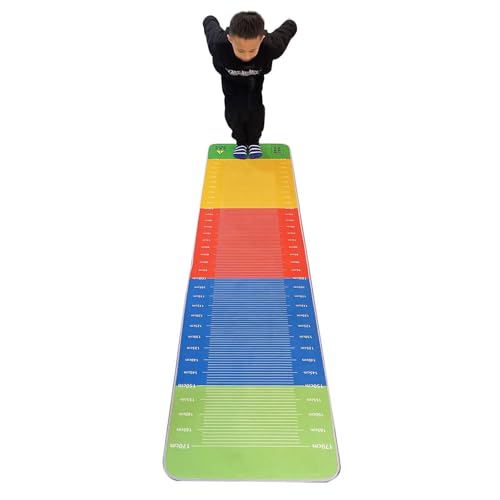 Equipo de medición de salto de longitud de 5 mm de espesor, tapete de ejercicio de salto suave para saltar la cuerda/entrenamiento, dispositivo de prueba de práctica de salto, tabla de ejercicios se