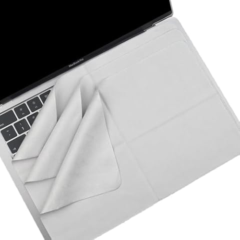 KEANBOLL (3-Pack) Microfiber Liner Cleaning Cloth 13" with Screen Keyboard Imprint Protection Compatible with MacBook Pro 13" / MacBook Pro 14" / MacBook Air 13" / MacBook Air 13.6" -Grey Cover