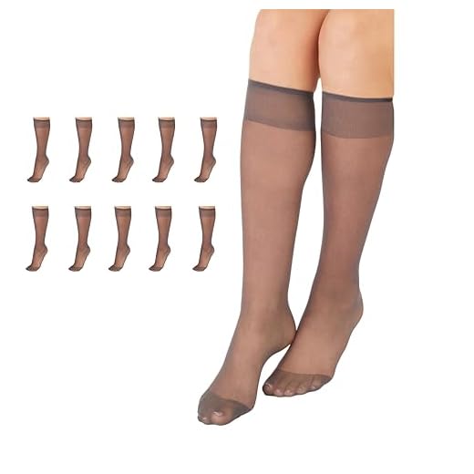 L'eggs womens 10 Pair Everyday Reinforced Toe Knee Highs Pantyhose, Off Black, One Size US