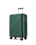 Rangement Optimisé : Compartiments internes avec sangles et boucles. Organisation efficace pour vêtements et accessoires dans cette valise moyenne taille fonctionnelle.
