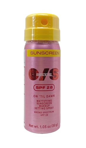 One/Size On 'Til Dawn Mattifying Sunscreen Makeup Setting Spray SPF 28 - Travel Size (1.05 Oz)