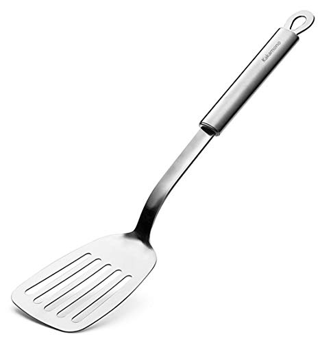 Pfannenwender Edelstahl Schlitz Turner Pfannenwender - Cook, abtropfen und Servieren Fisch, Burger, Eier, Pfannkuchen mit diesem Schlitz Kochutensilien, dass das Essen leicht zu Slide Off Cover