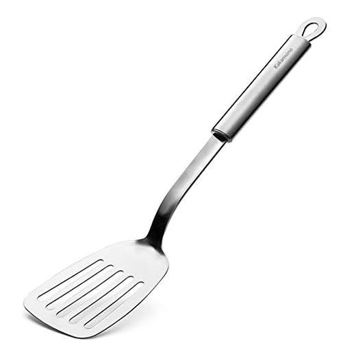 Metal Spatula Fish Spatula Stainless Steel Slotted Turner Spatula - Cook, Drain and Serve Fish, Burgers, Eggs, Pancakes with this Slotted Cooking Utensil