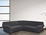 ZPUGUT 3-Piece Set Milk Silk L-Shape Sofa Cover Sofa Cover L-Shape Sofa Cover Combination Sofa Cover 7-Seater Sofa Breathable Soft Sofa Cover (Grey)