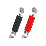 2pcs Magnetic Bottle Openers, Can Tapper Magnetic Can Opener Manual Bottle Punch Opener for Beer Bottles Cans Beverages (Red, Black)