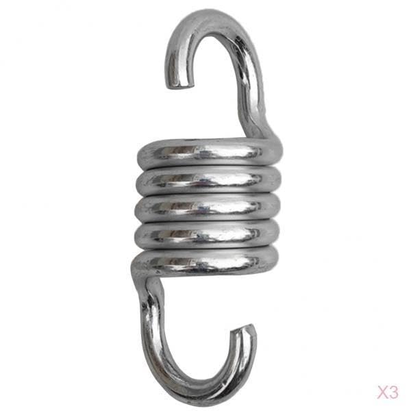 Steel Extension Spring Suspension Hooks Hanger for Garden Swing Chair Hammock, Silver, 250Kg Capacity, 3 Pieces-image-19