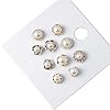 10 pièces Femmes Chemise Broche Boutons Couvrir Boutons Broche Perle Broche Broches Bouton détachable pour Femmes vêtements Fournitures Professional and Attractive #1