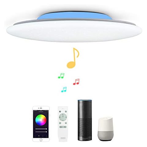 Lámpara de techo LED Chysongoods con altavoz Bluetooth y control por voz Cover