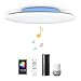 48W Φ50cm Estrellado Plafón Led Lampara Techo Led Compatible Con WIFI Amazon Alexa Google Assinstant y Con Bluetooth Altavoz y Mando Luz Musica Regulable Cambia De Color Para Dormitorio Salon