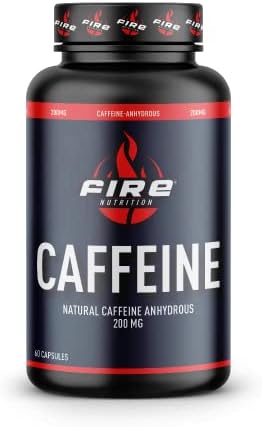 Caffeine 60 Caps - 200 MG per Caps - Natural Caffeine Anhydrous -...