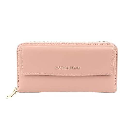 Bolsa Carteira para Telefone, Bolsa Carteira Clássica Multifuncional à Prova de Desgaste para Viagens (Rosa)