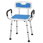 Careboda Shower Chair Seat with Eva Soft Cushion Back and Seat, Bath Seat with 6 Adjustable Height and Tool-Free Assembly for Inside Shower, Anti Slip for Safety for Seniors, Adults & Disabled